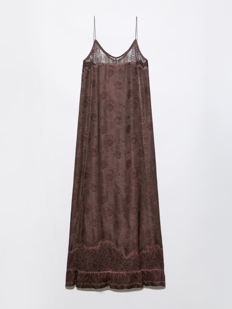 Lace-trimmed jacquard maxi dress - MAX&Co. - 5