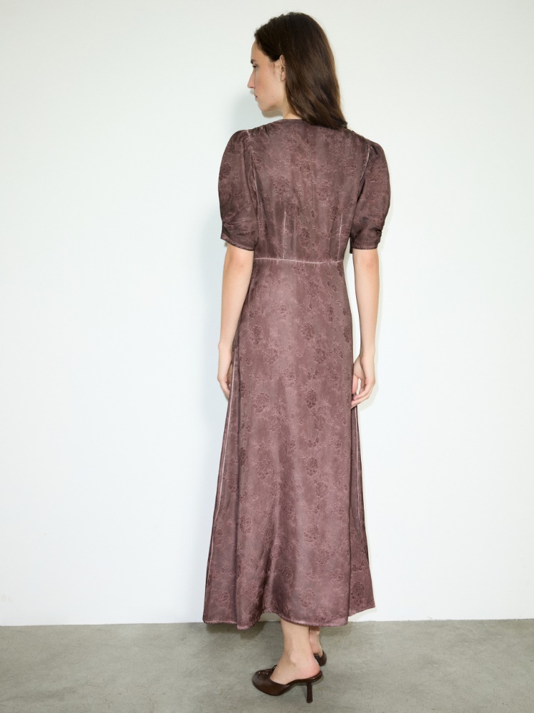 Floral jacquard dress - CHOCOLATE - MAX&Co. - 2