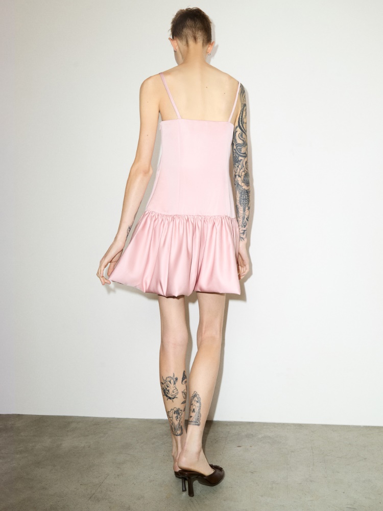Satin balloon hem mini dress - MAX&Co. - 2