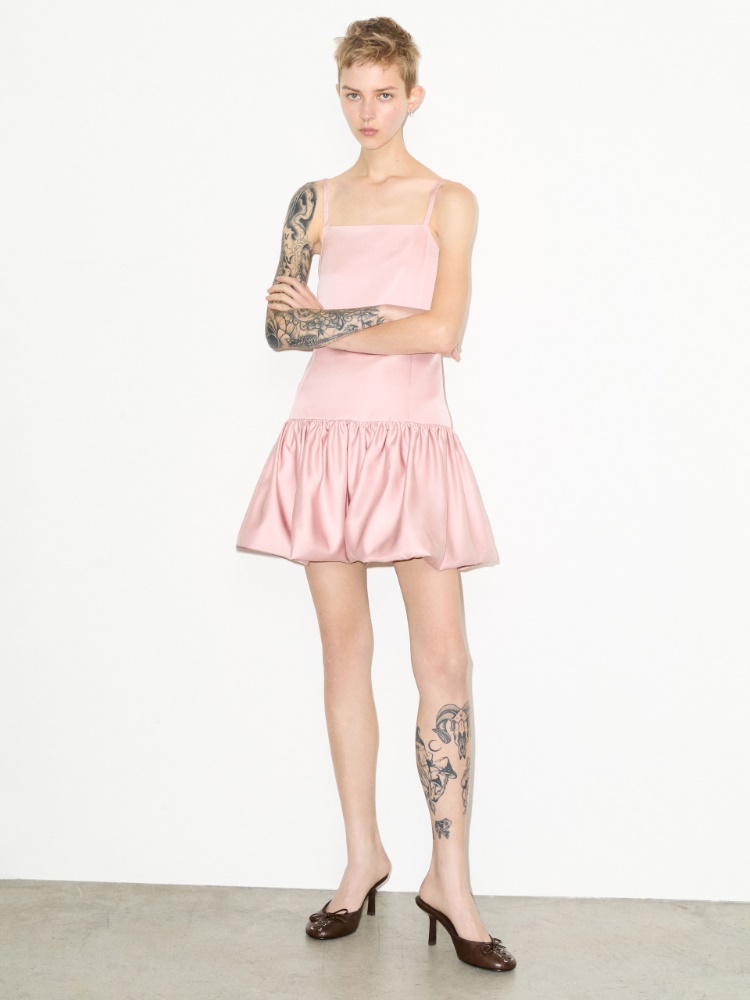 Satin balloon hem mini dress - MAX&Co. - 5