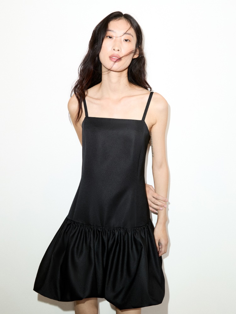 Satin balloon hem mini dress - MAX&Co.