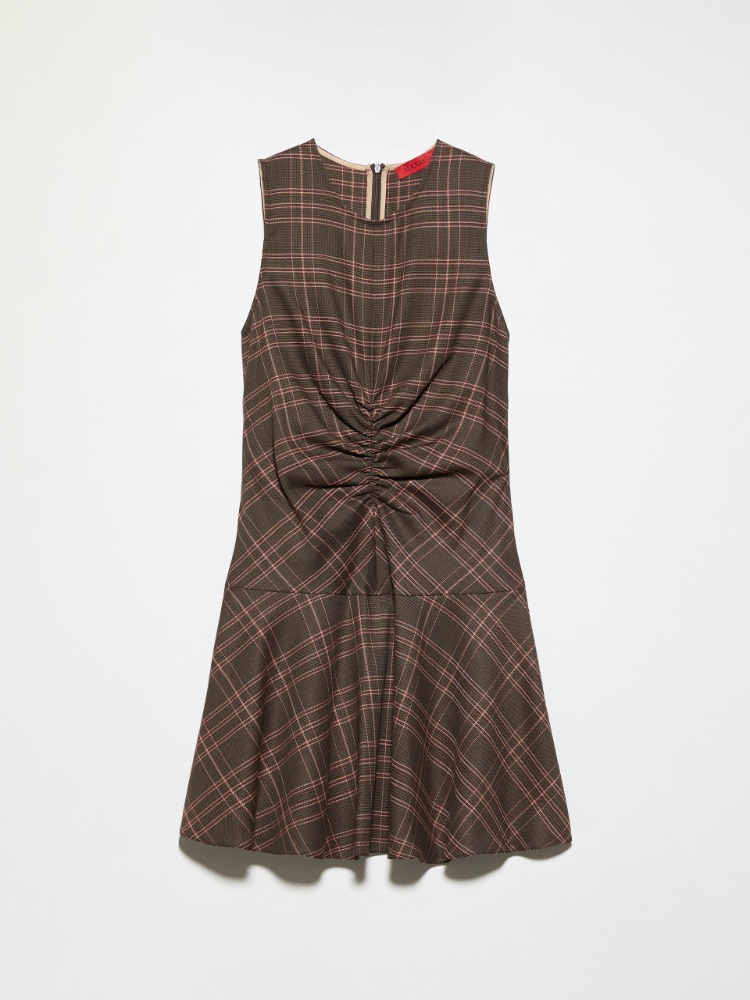 Checked wool-blend mini dress - BROWN - MAX&Co. - 5