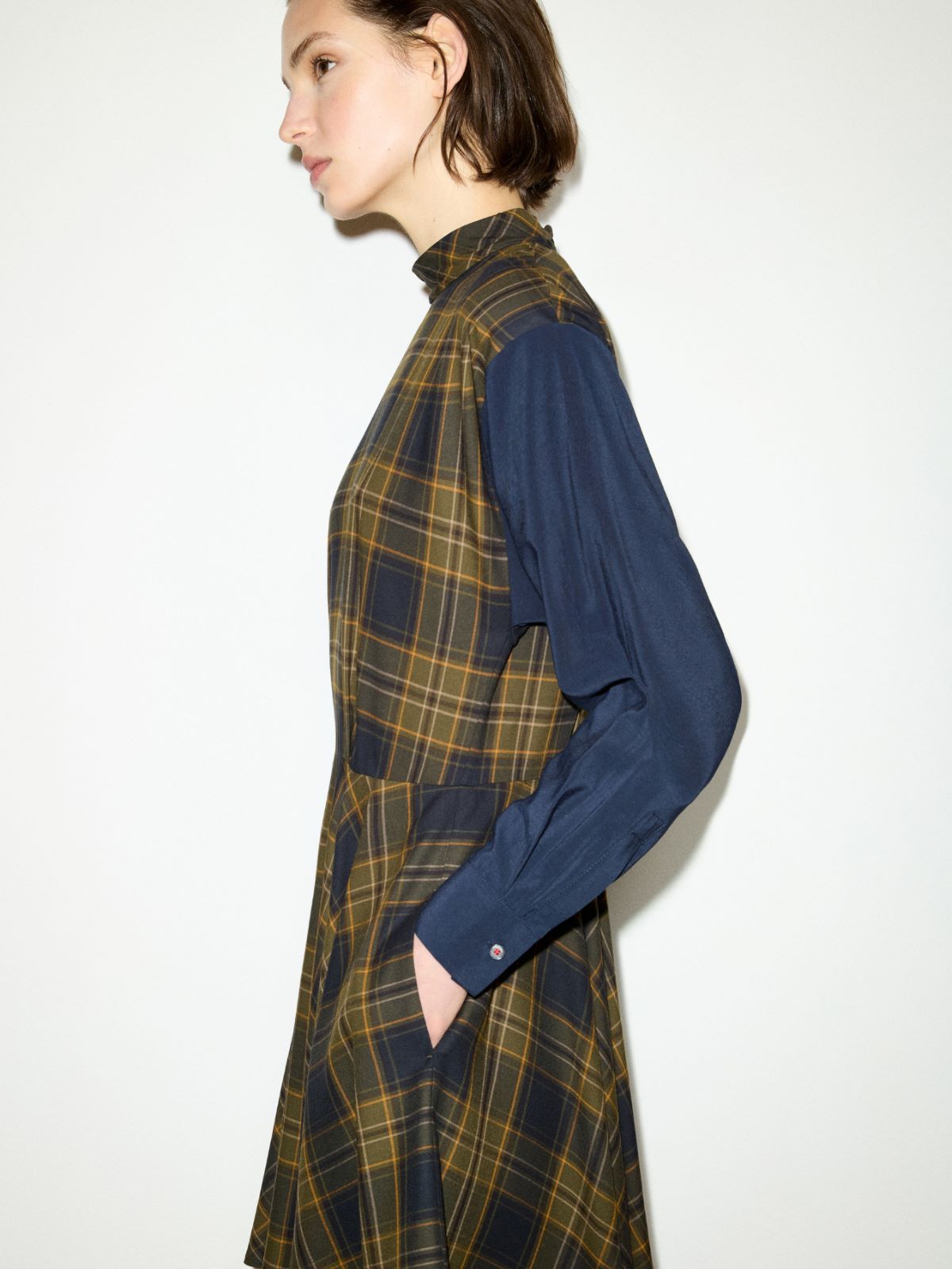 Checked mini dress - OLIVE - MAX&Co. - 3