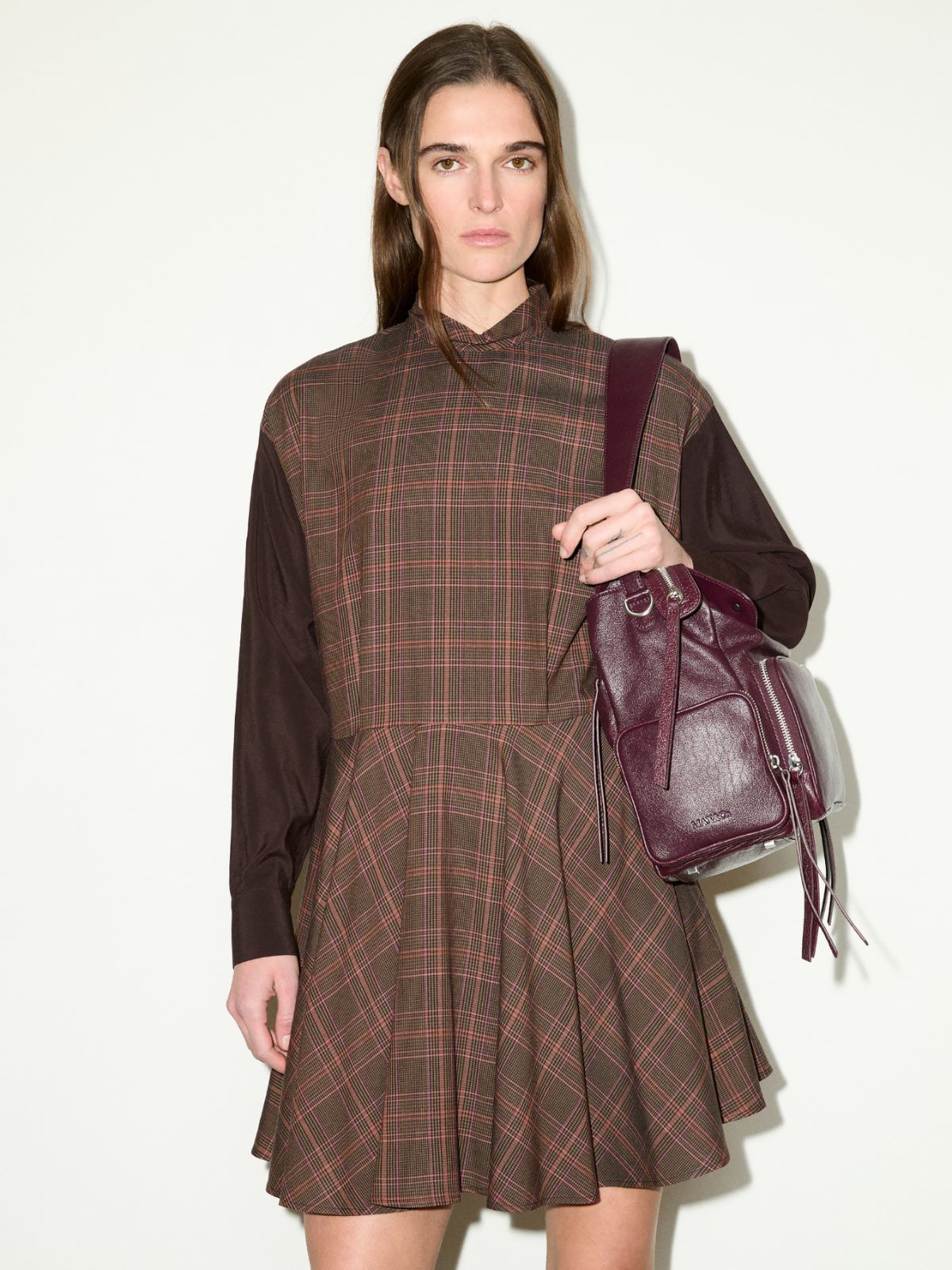 Checked mini dress - BROWN - MAX&Co.