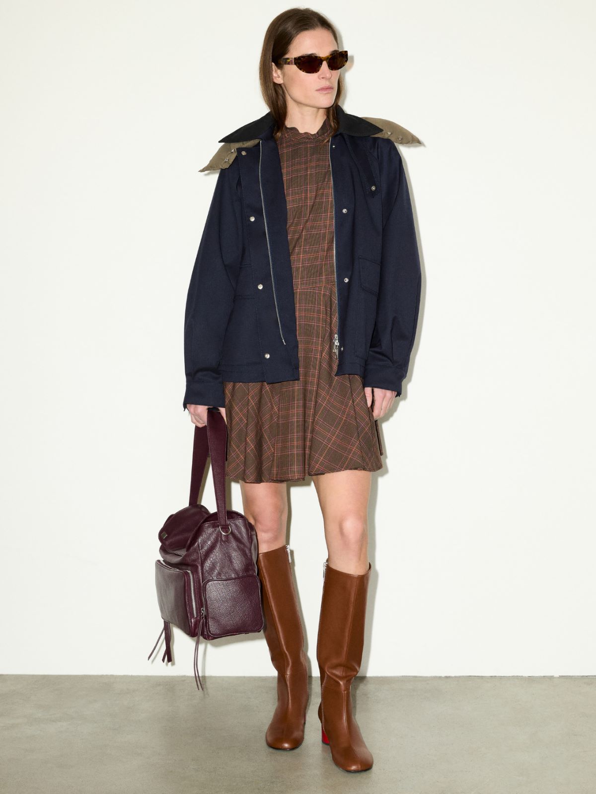 Checked mini dress - BROWN - MAX&Co. - 5