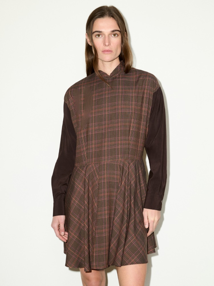 Checked mini dress - BROWN - MAX&Co. - 4