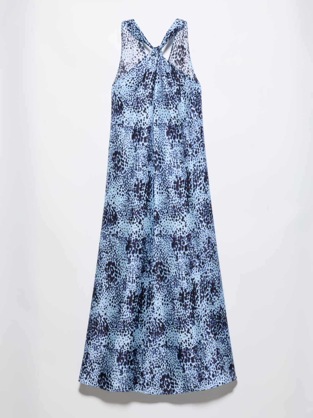 Halterneck silk dress - LIGHT BLUE - MAX&Co.