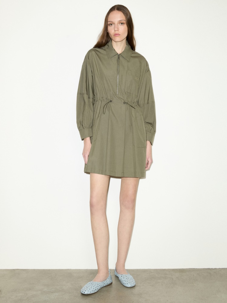 Drawstring poplin shirt dress - MAX&Co. - 4