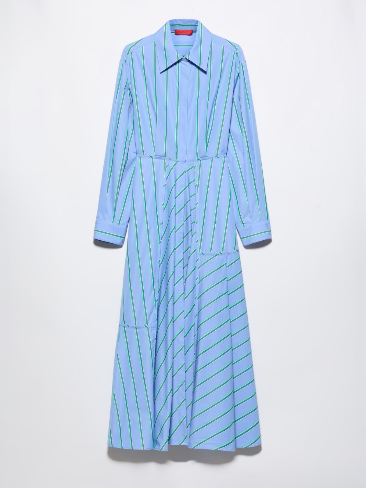 Cotton-poplin shirt dress - LIGHT BLUE - MAX&Co.
