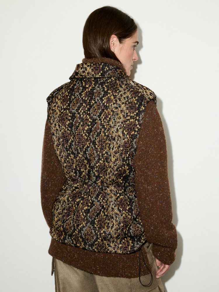 Snake-effect jacquard gilet - MAX&Co. - 2
