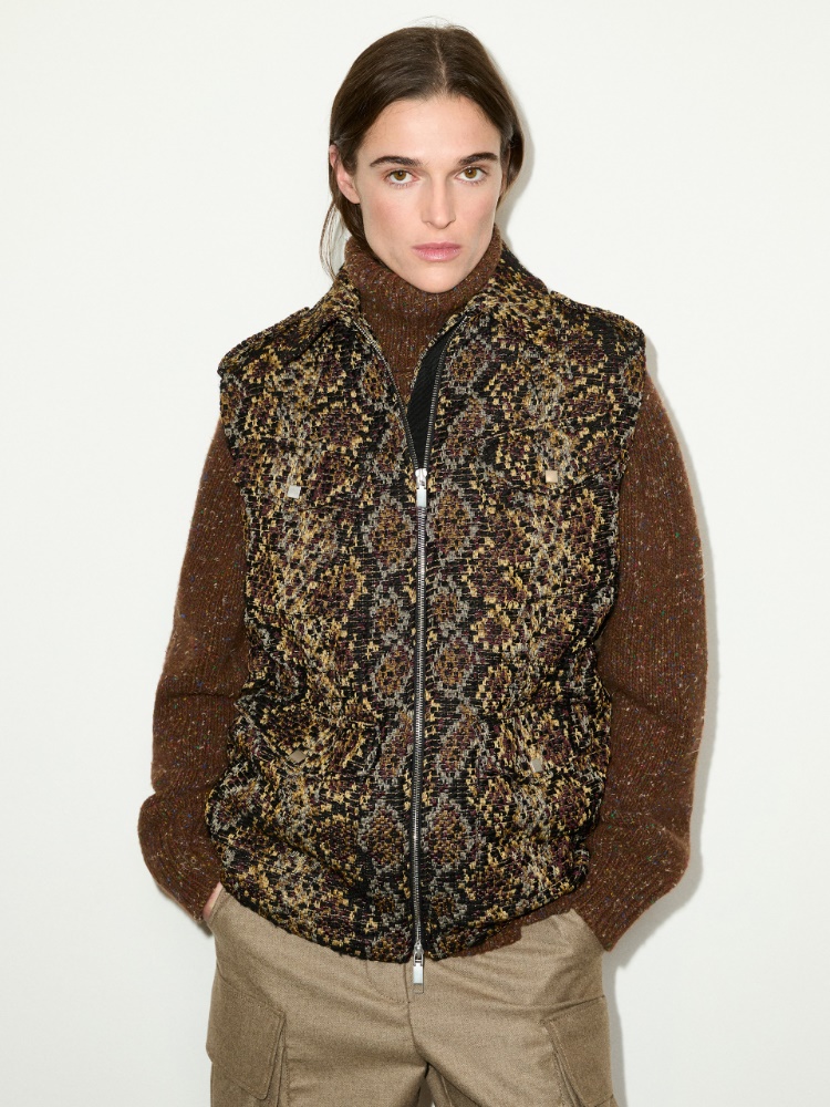 Snake-effect jacquard gilet - MAX&Co.