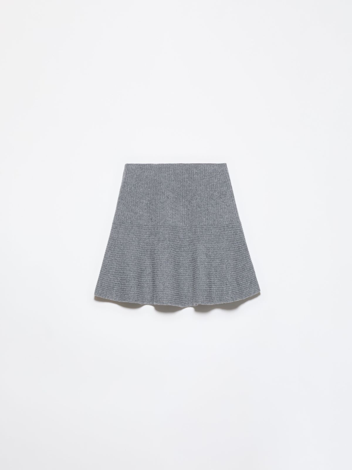 Knitted wool mini skirt - LIGHT GREY - MAX&Co. - 5