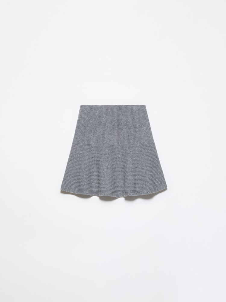 Knitted wool mini skirt - LIGHT GREY - MAX&Co. - 5
