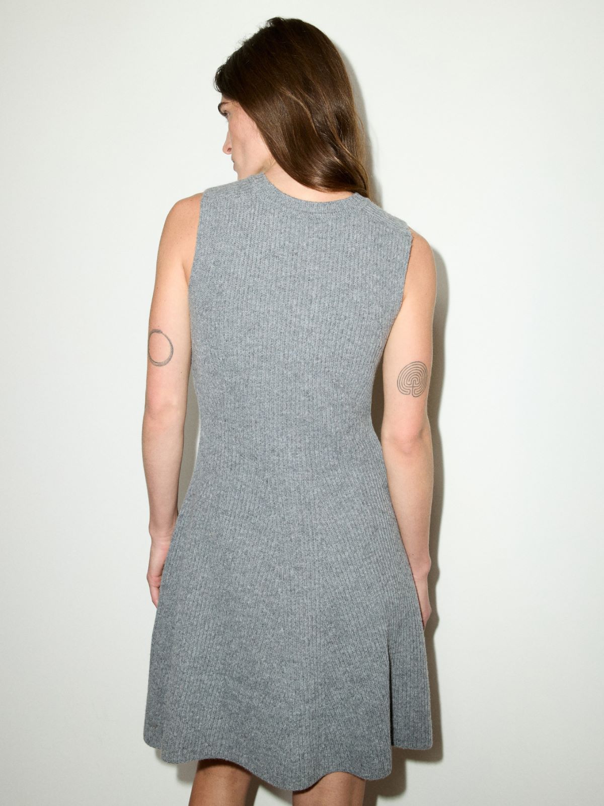 Knitted wool mini dress - LIGHT GREY - MAX&Co. - 2