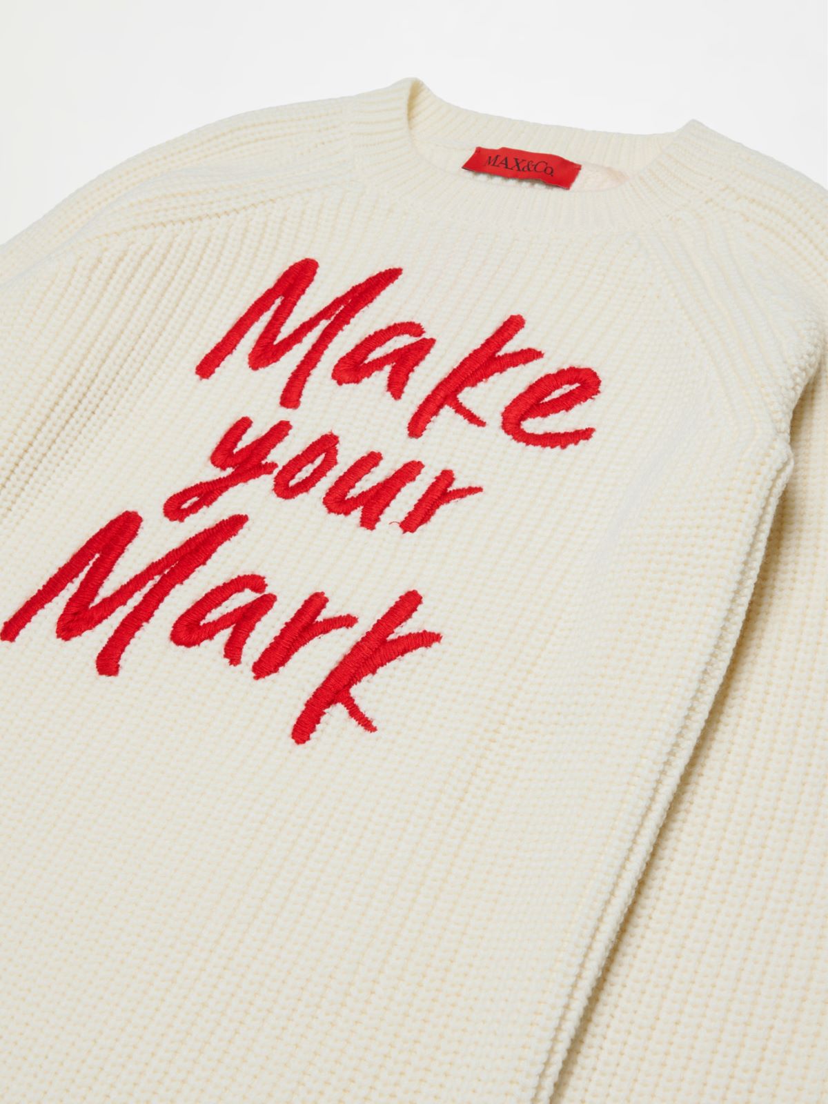 Robe en maille avec inscription sur le devant KID - CREME - MAX&Co. - 3