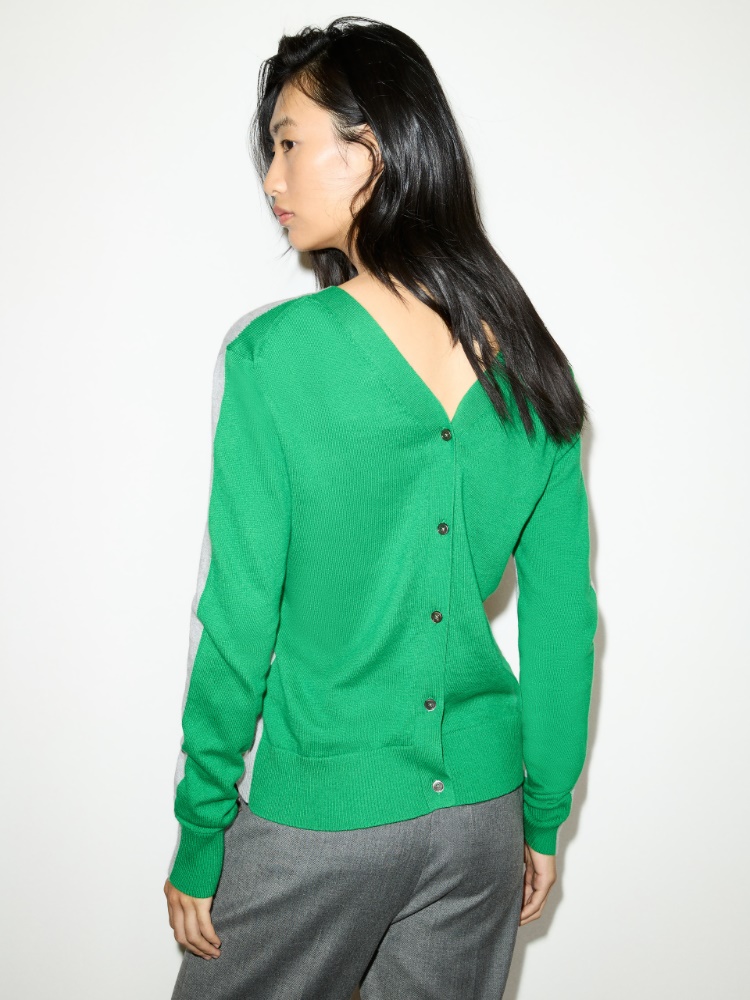 Cotton and cashmere cardigan - MELANGE GREY - MAX&Co. - 2