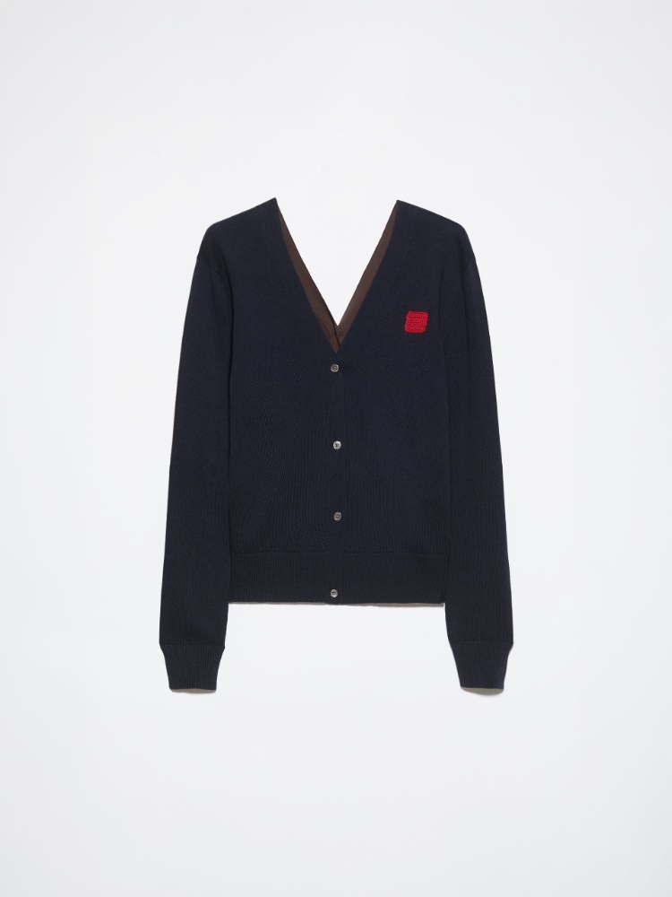 Cotton and cashmere cardigan - NAVY - MAX&Co. - 7