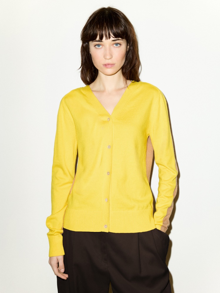 Cotton and cashmere cardigan - CAMEL - MAX&Co. - 4