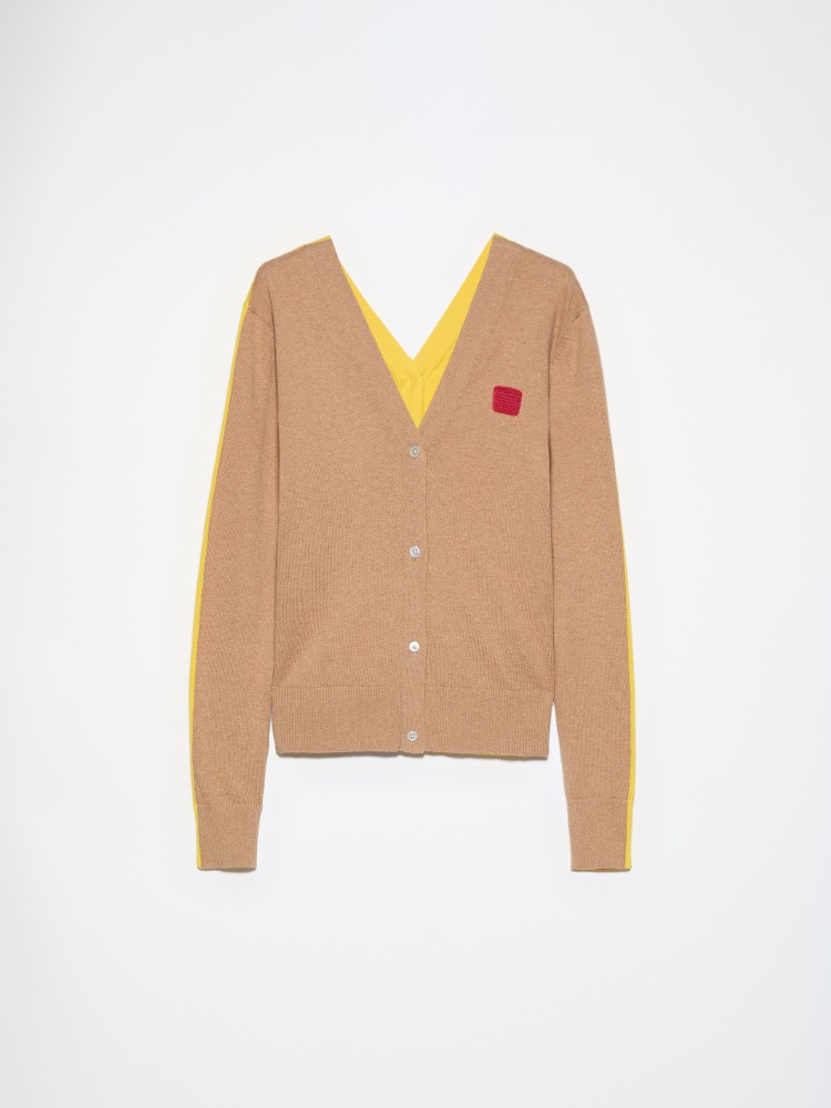 Cotton and cashmere cardigan - CAMEL - MAX&Co. - 6