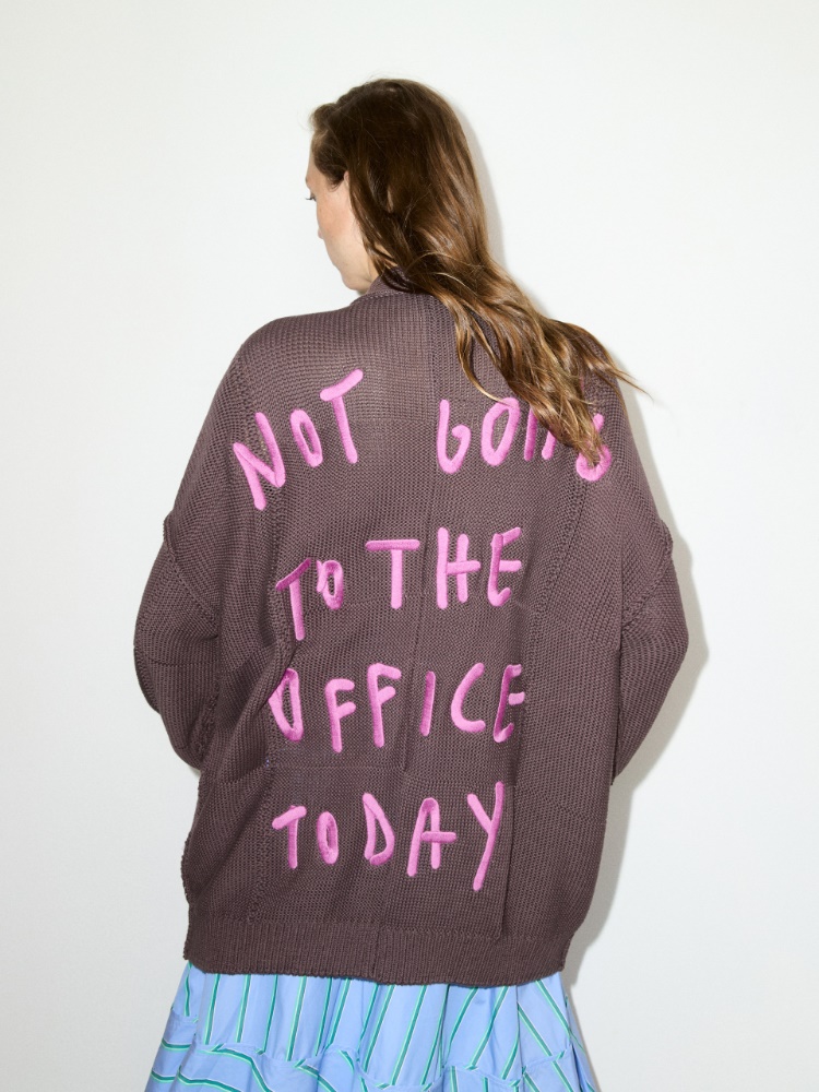 Oversized embroidered cardigan - MAX&Co. - 2