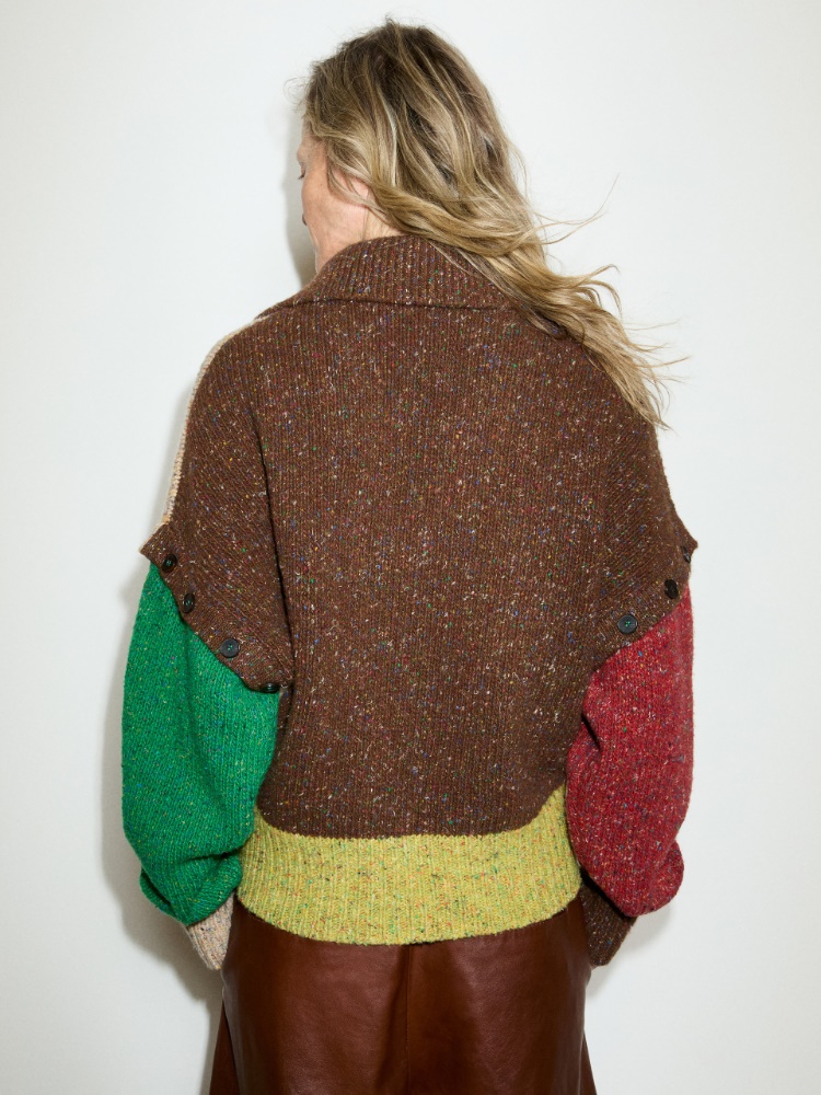 Wool-tweed cardigan - GREEN - MAX&Co. - 2