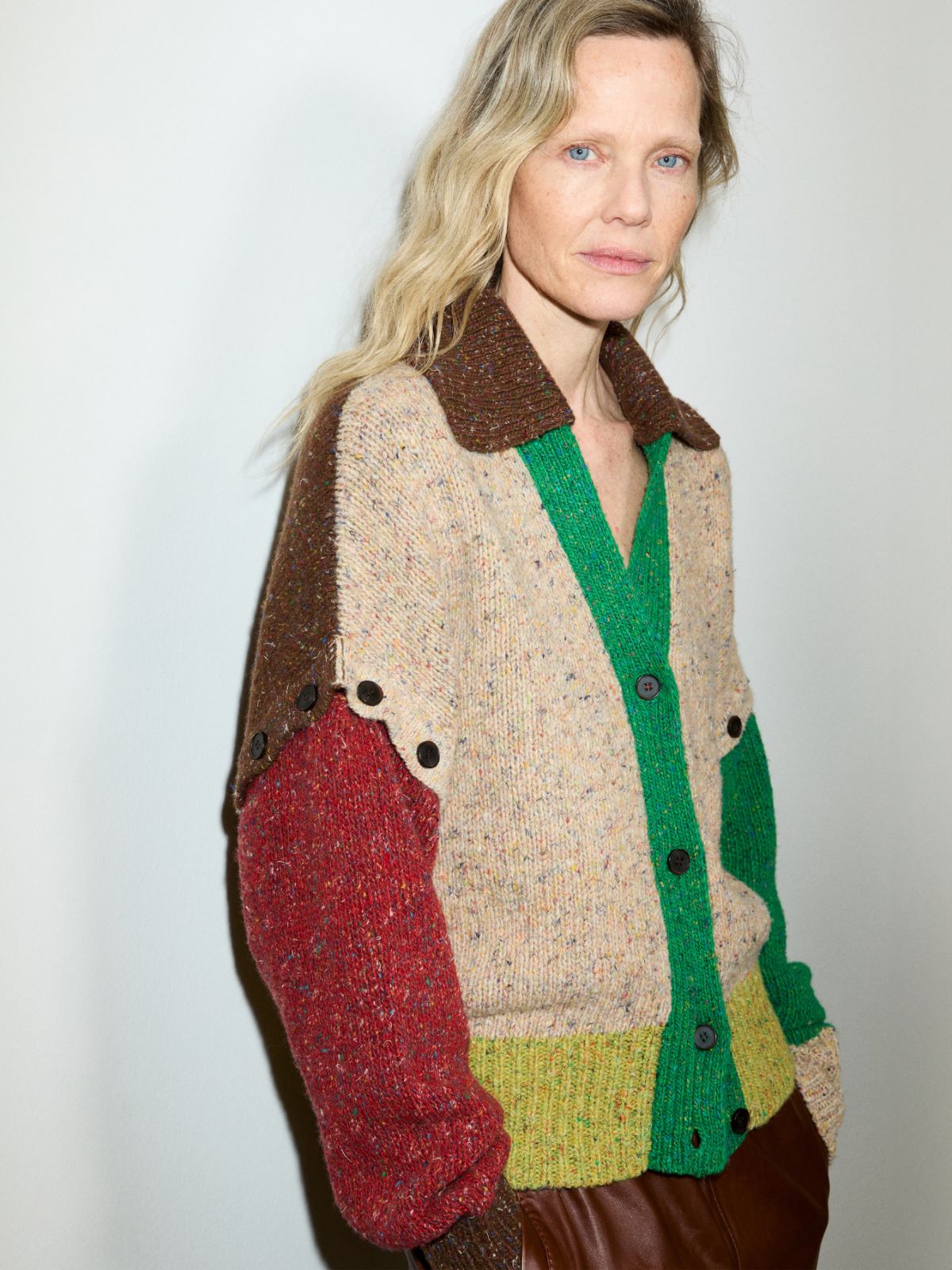 Wool-tweed cardigan - GREEN - MAX&Co. - 3