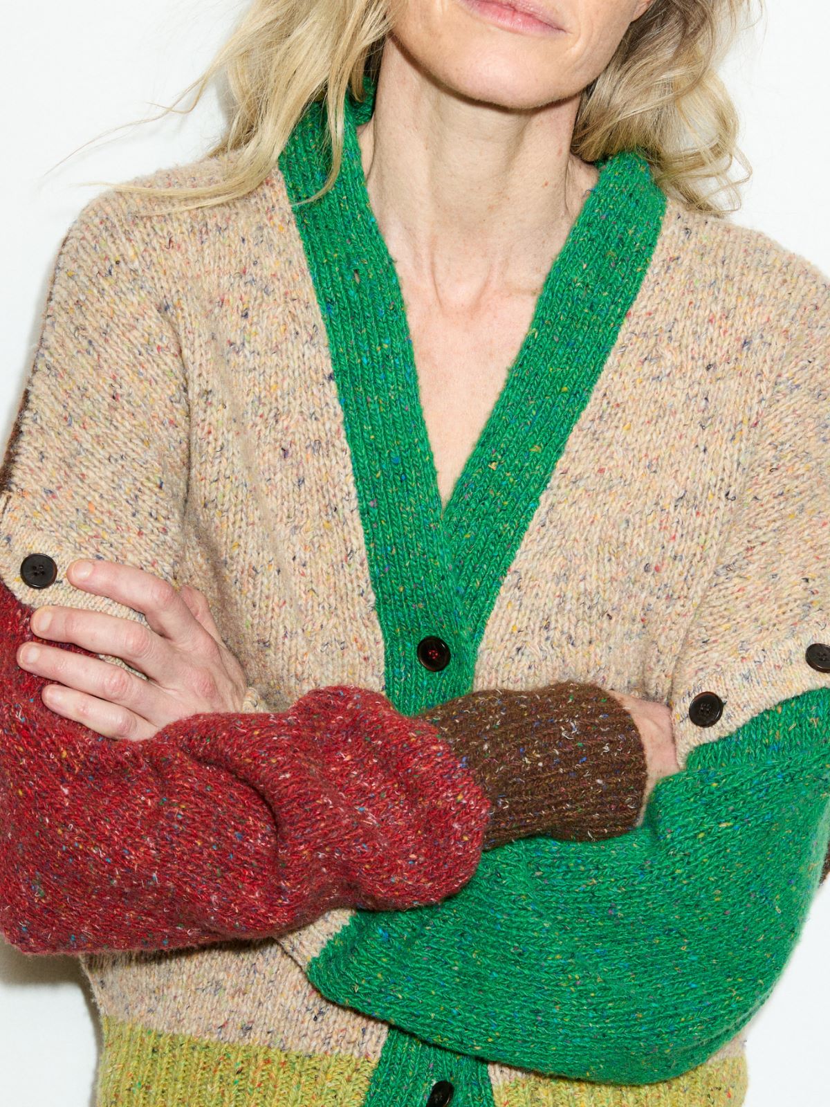 Wool-tweed cardigan - GREEN - MAX&Co. - 4