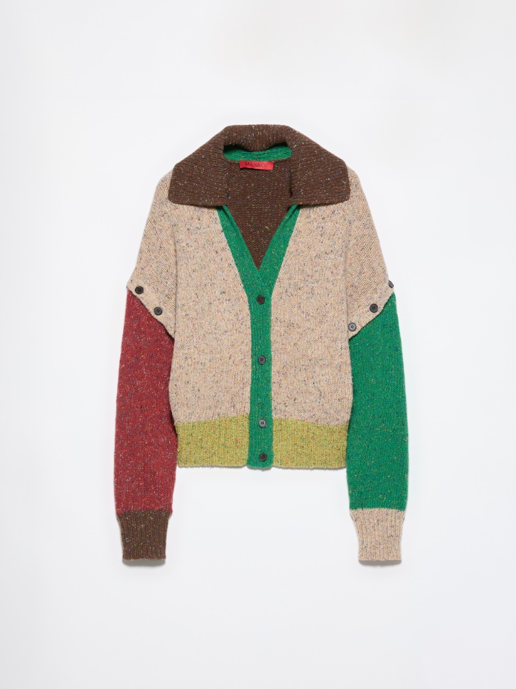 Wool-tweed cardigan - GREEN - MAX&Co. - 7
