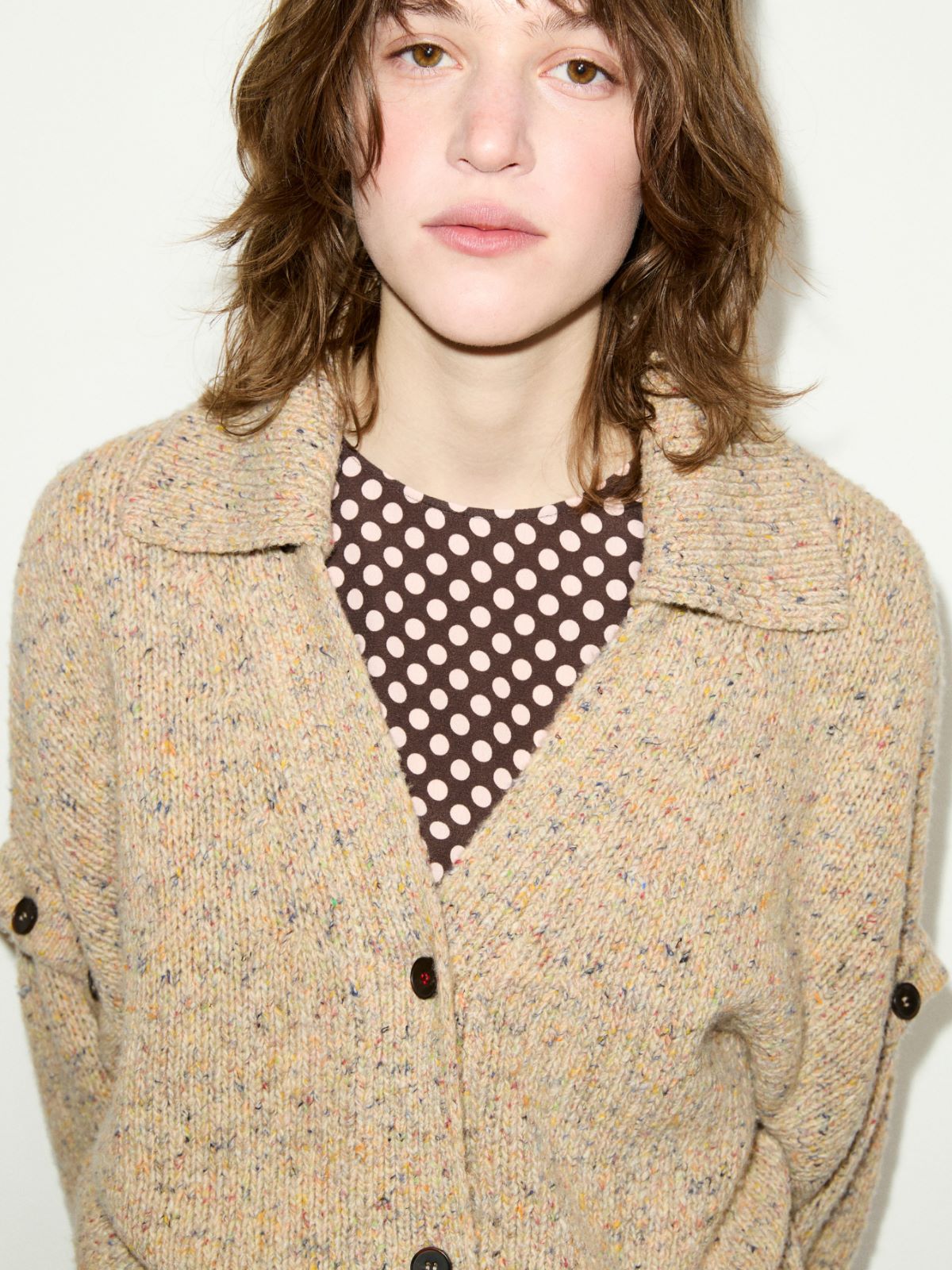 Wool-tweed cardigan - BEIGE - MAX&Co. - 3