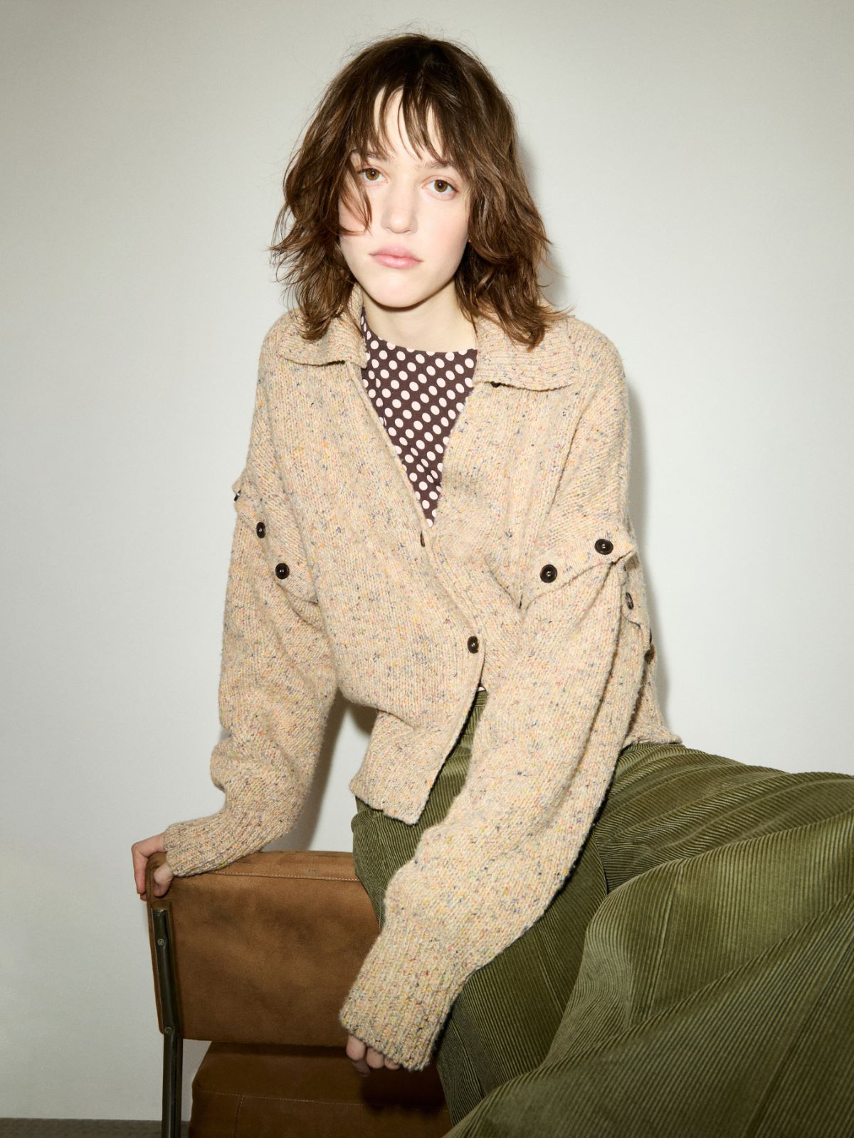 Wool-tweed cardigan - BEIGE - MAX&Co.