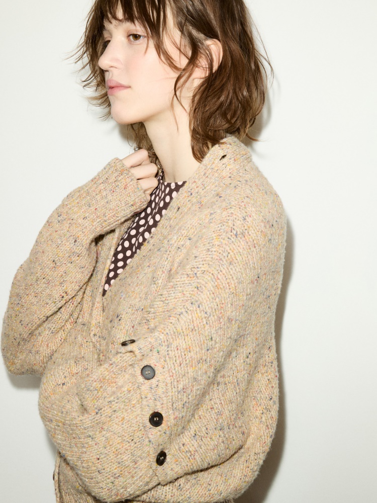 Wool-tweed cardigan - BEIGE - MAX&Co. - 4