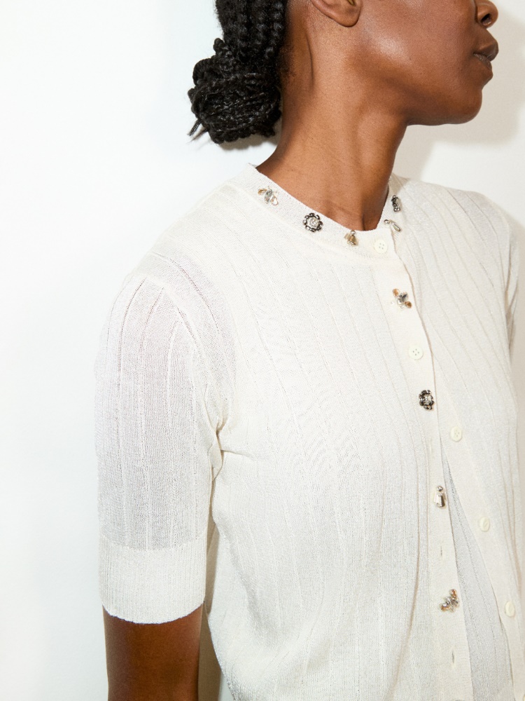 Bejewelled embroidered cardigan - MAX&Co. - 3