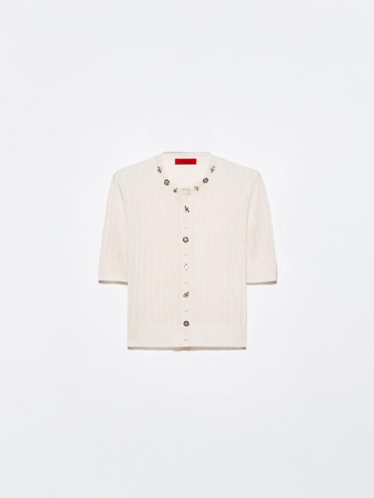 Bejewelled embroidered cardigan - MAX&Co. - 6