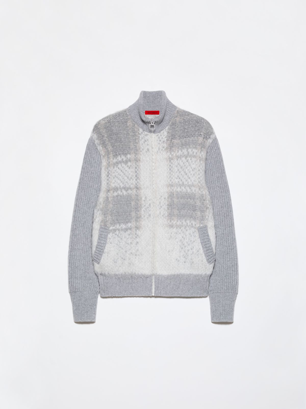 Jacquard-knit bomber jacket - WOOL WHITE - MAX&Co. - 6