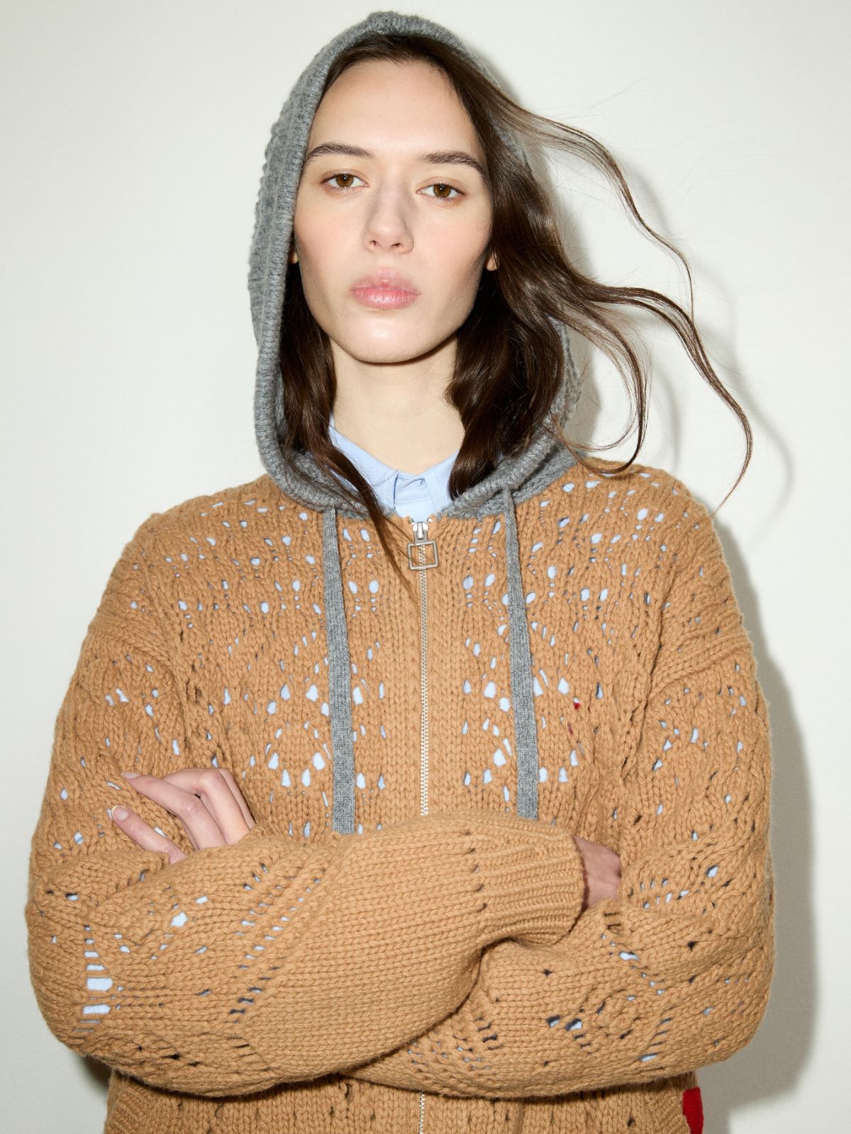 Open-knit wool cardigan - CAMEL - MAX&Co. - 3