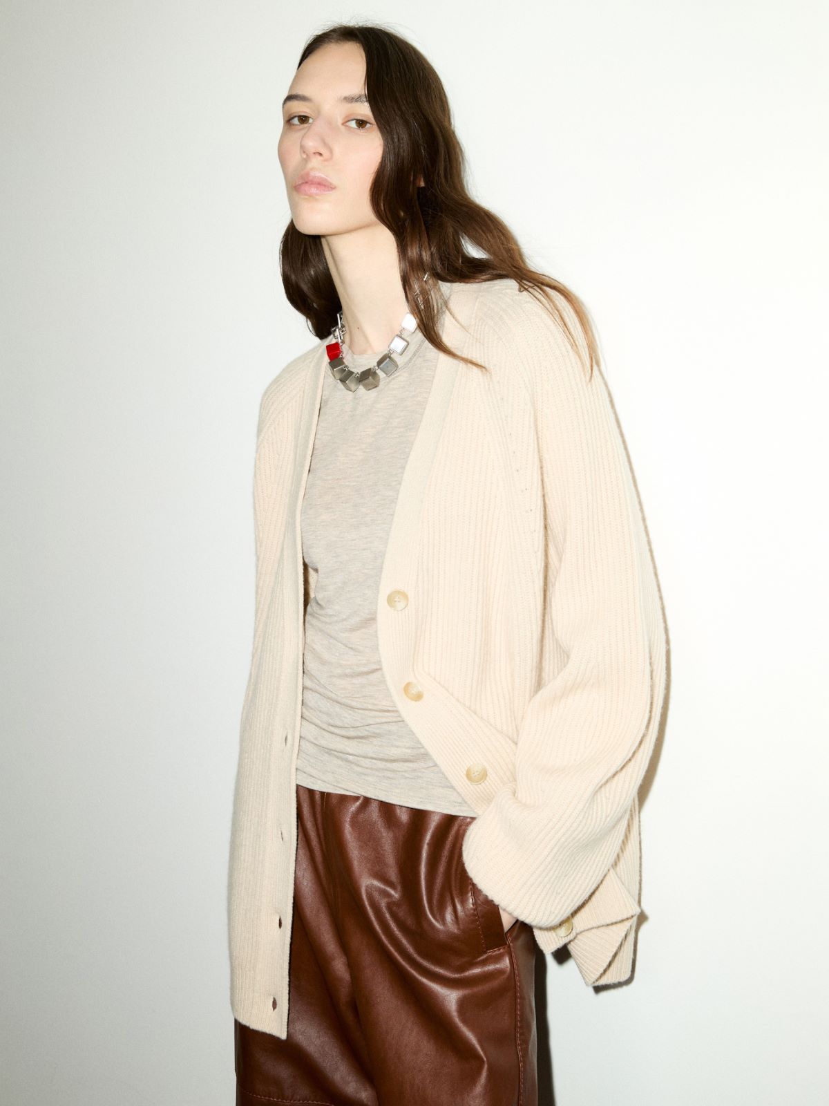 Wool and cashmere cardigan - CAMEL - MAX&Co.