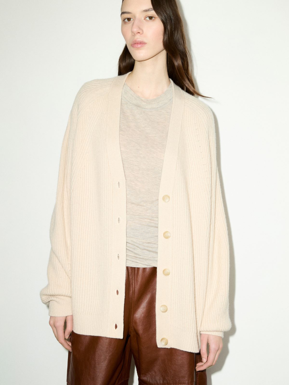 Wool and cashmere cardigan - CAMEL - MAX&Co. - 4