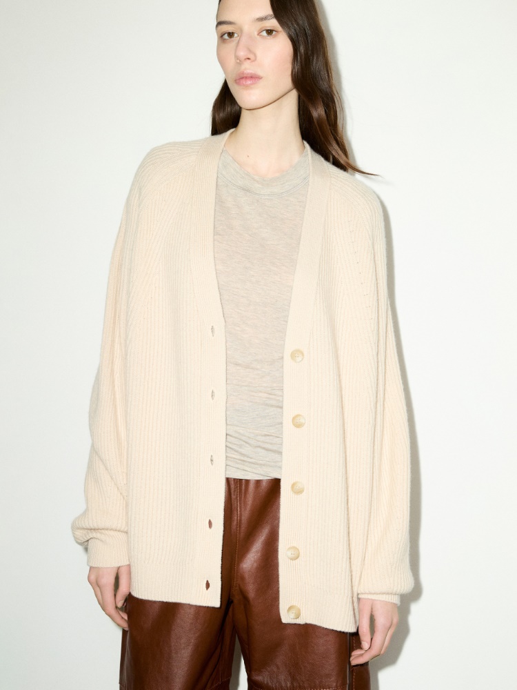 Wool and cashmere cardigan - CAMEL - MAX&Co. - 4