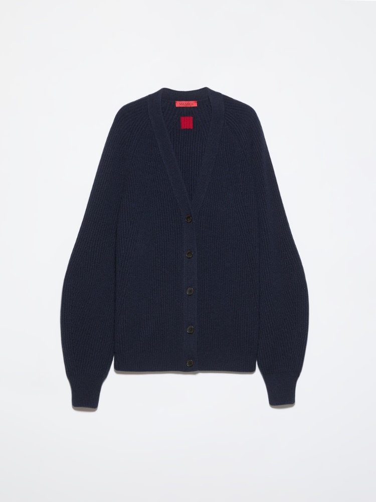 Wool and cashmere cardigan - NAVY - MAX&Co. - 5