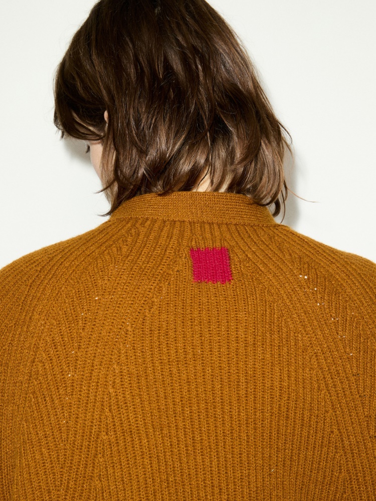 Wool and cashmere cardigan - TOBACCO BROWN - MAX&Co. - 4