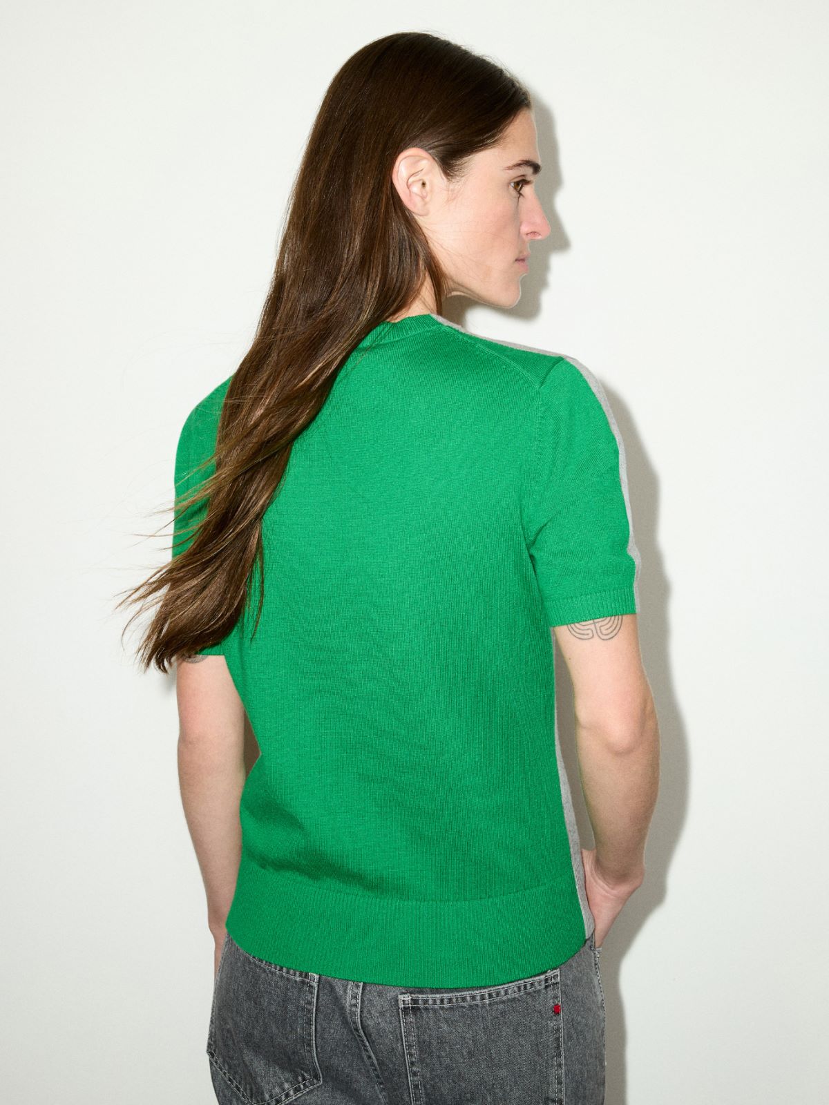 Cotton and cashmere T-shirt - MELANGE GREY - MAX&Co. - 2