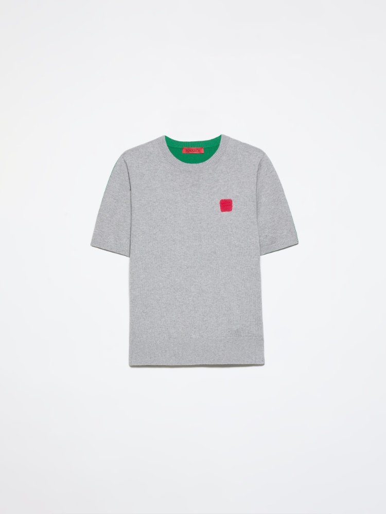 Cotton and cashmere T-shirt - MELANGE GREY - MAX&Co. - 5
