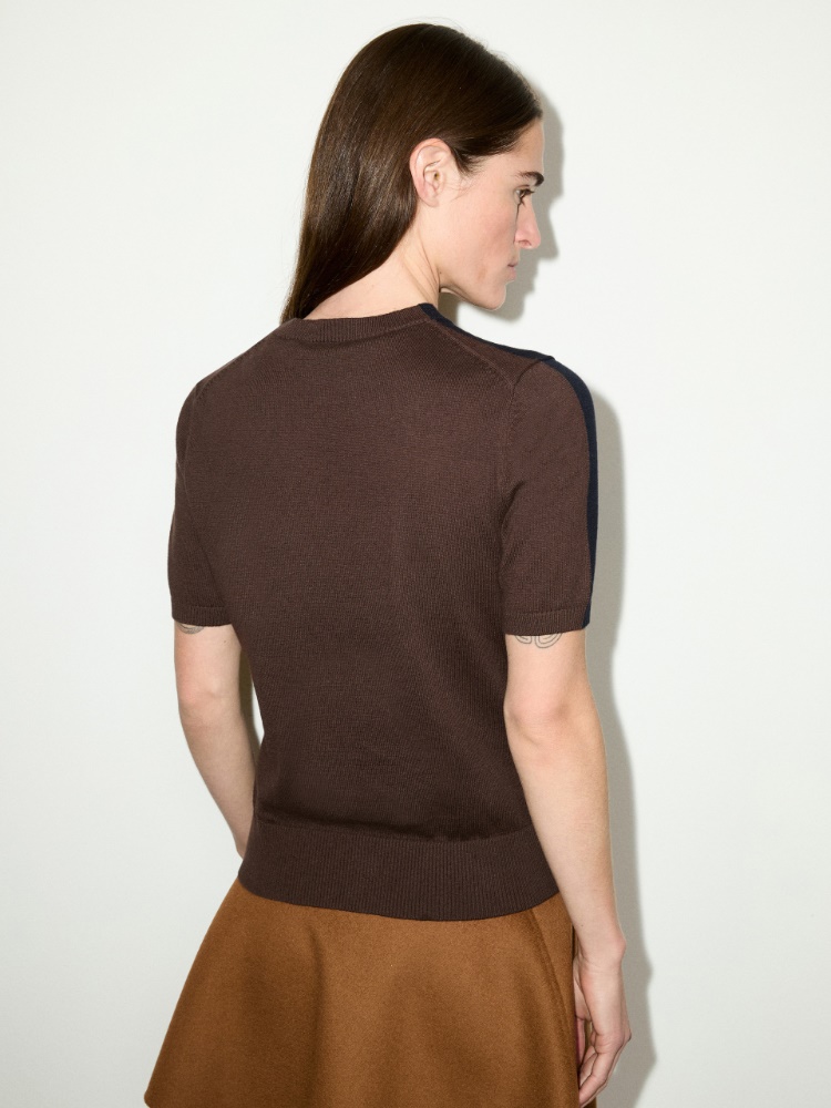 Cotton and cashmere T-shirt - NAVY - MAX&Co. - 2