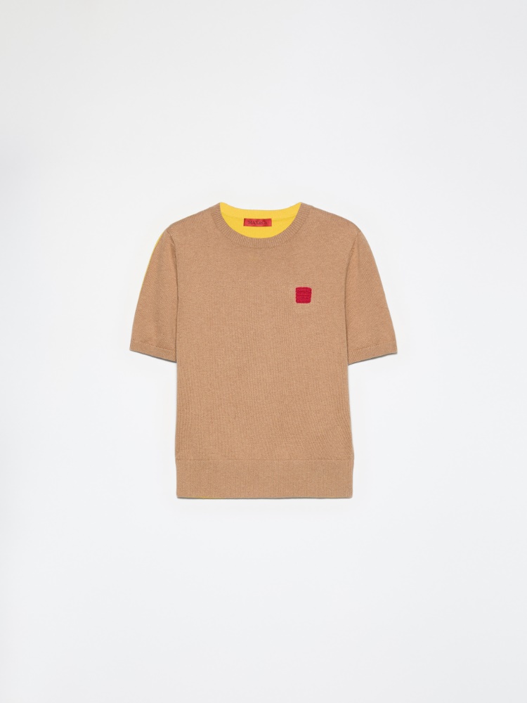 Cotton and cashmere T-shirt - CAMEL - MAX&Co. - 6