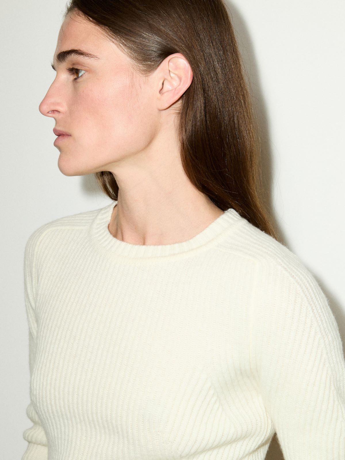 Ribbed wool-knit sweater - WHITE - MAX&Co. - 3