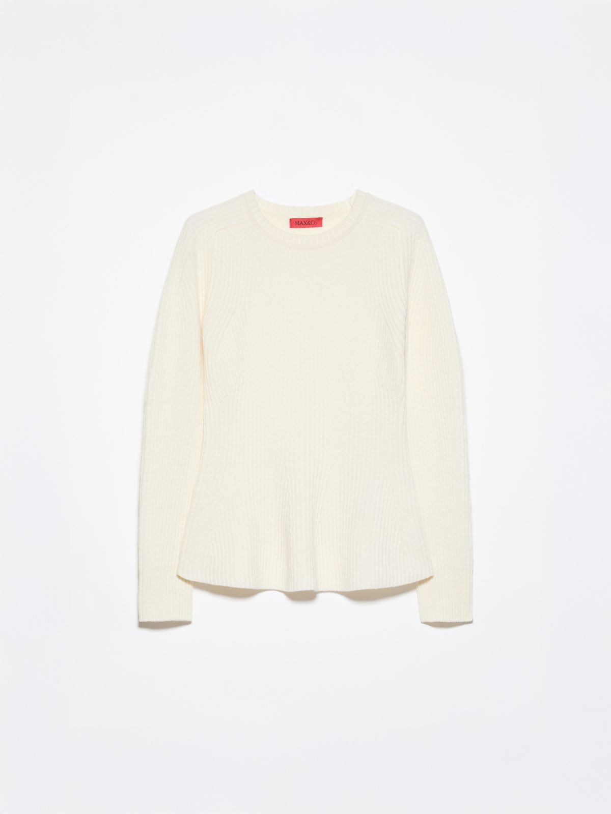 Ribbed wool-knit sweater - WHITE - MAX&Co. - 6