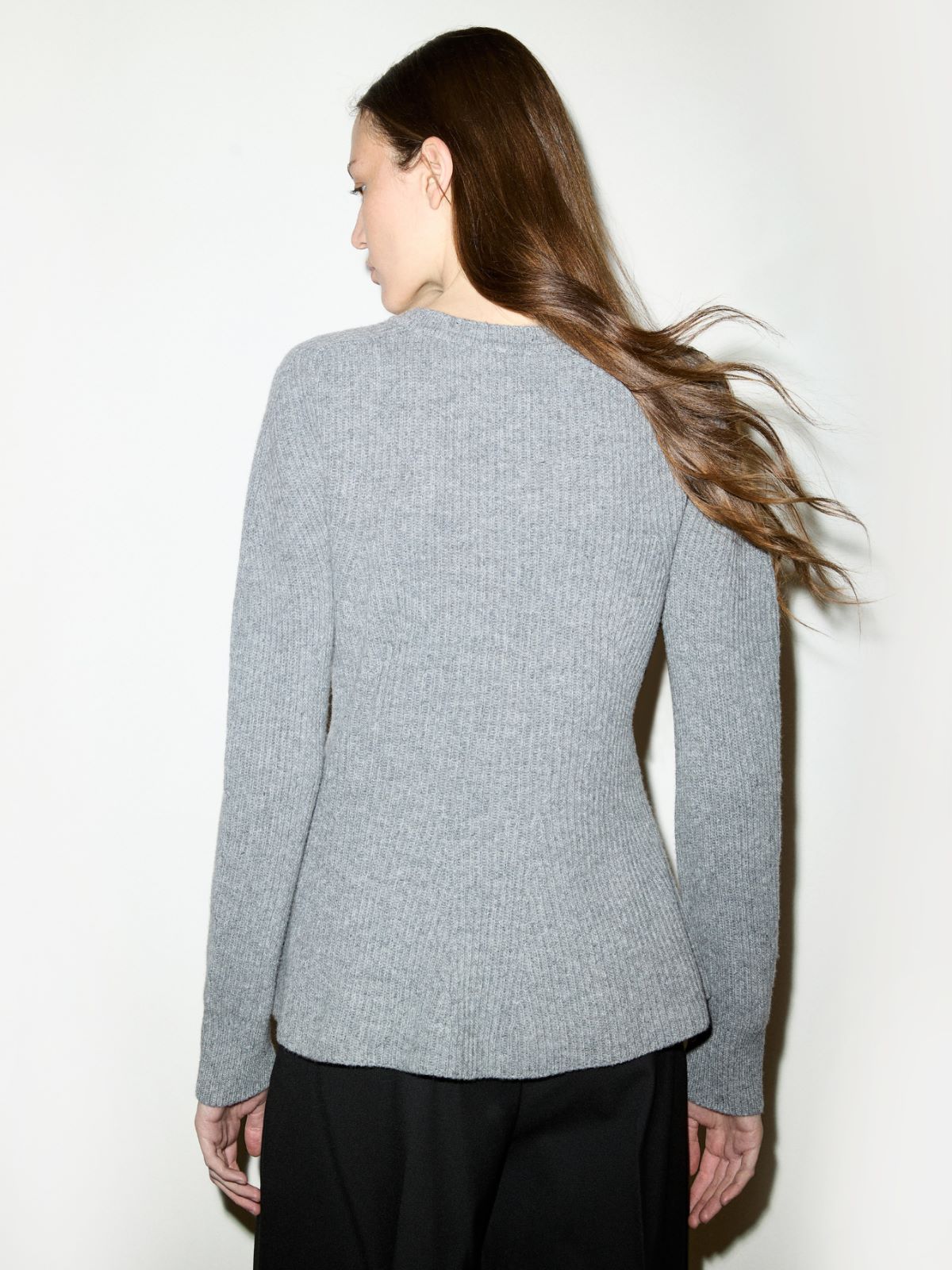 Ribbed wool-knit sweater - LIGHT GREY - MAX&Co. - 2