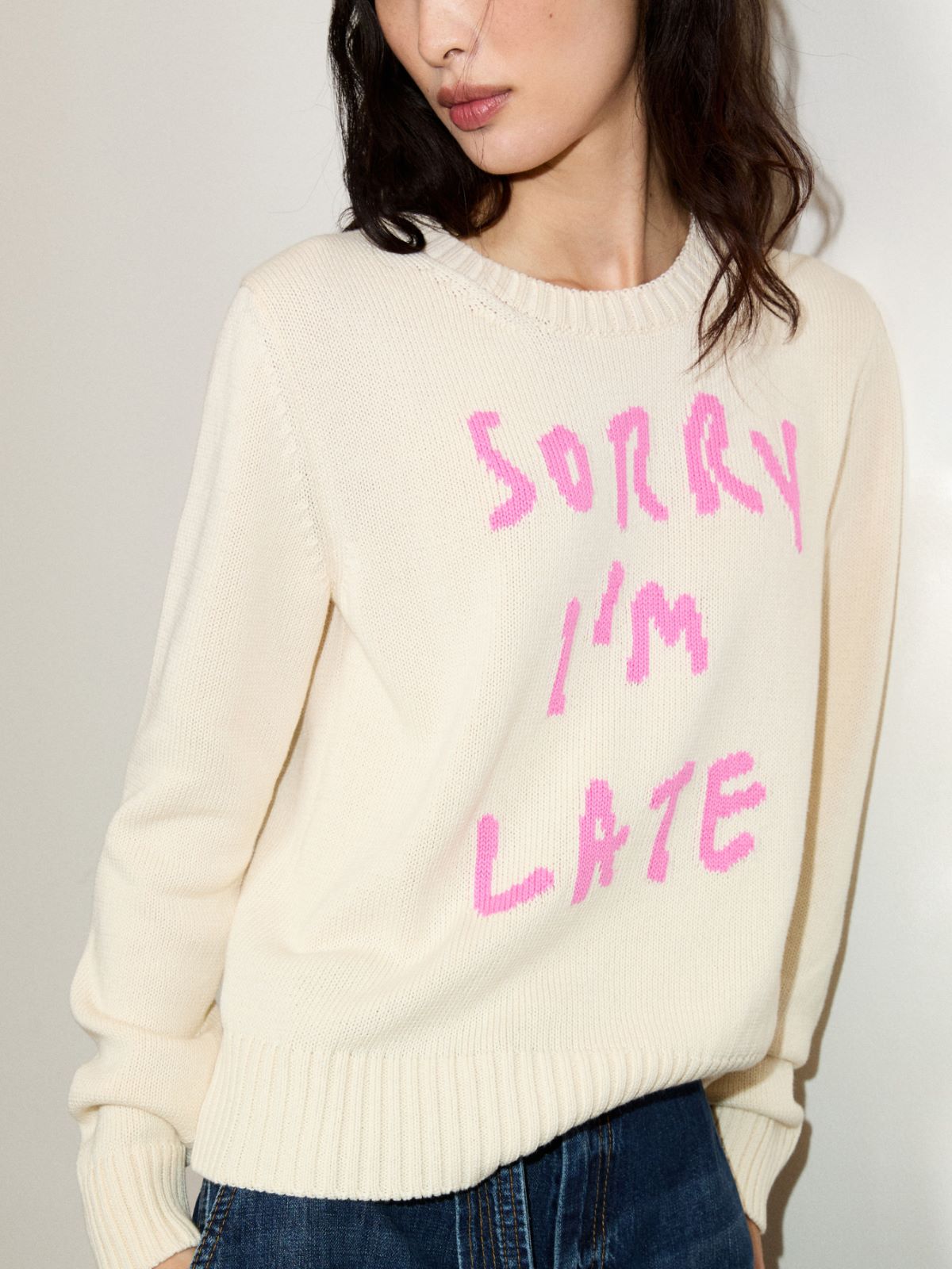 Jacquard cotton jumper - WOOL WHITE - MAX&Co. - 4