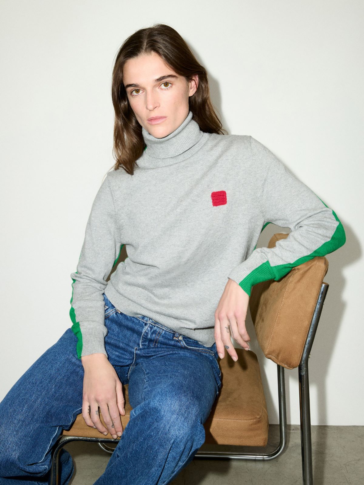 Cotton and cashmere jumper - MELANGE GREY - MAX&Co.