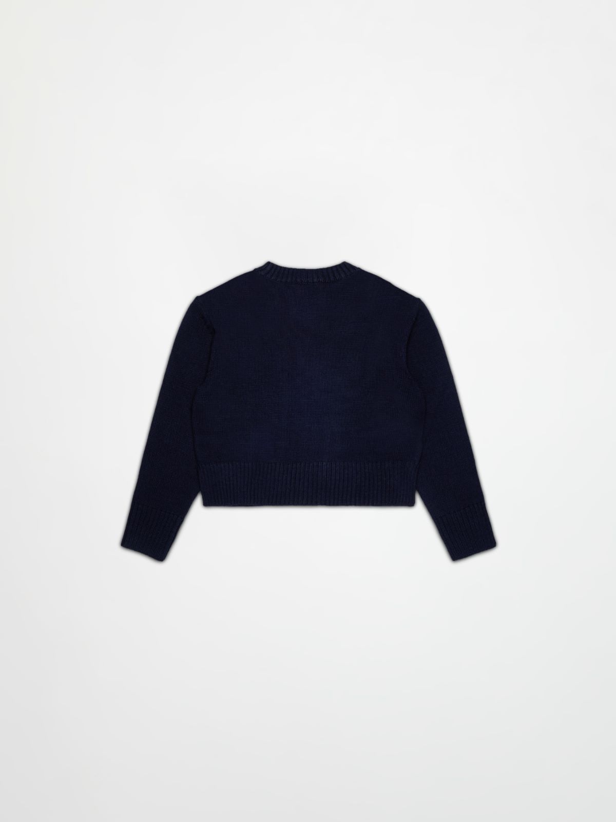 Pull en laine mélangée avec logo brodé KID - BLEU NUIT - MAX&Co. - 2